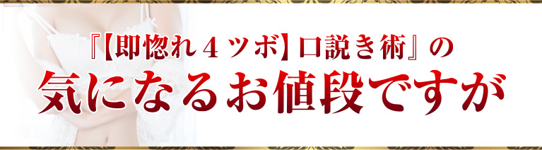 『【即惚れ４ツボ】口説き術』の気になるお値段ですが